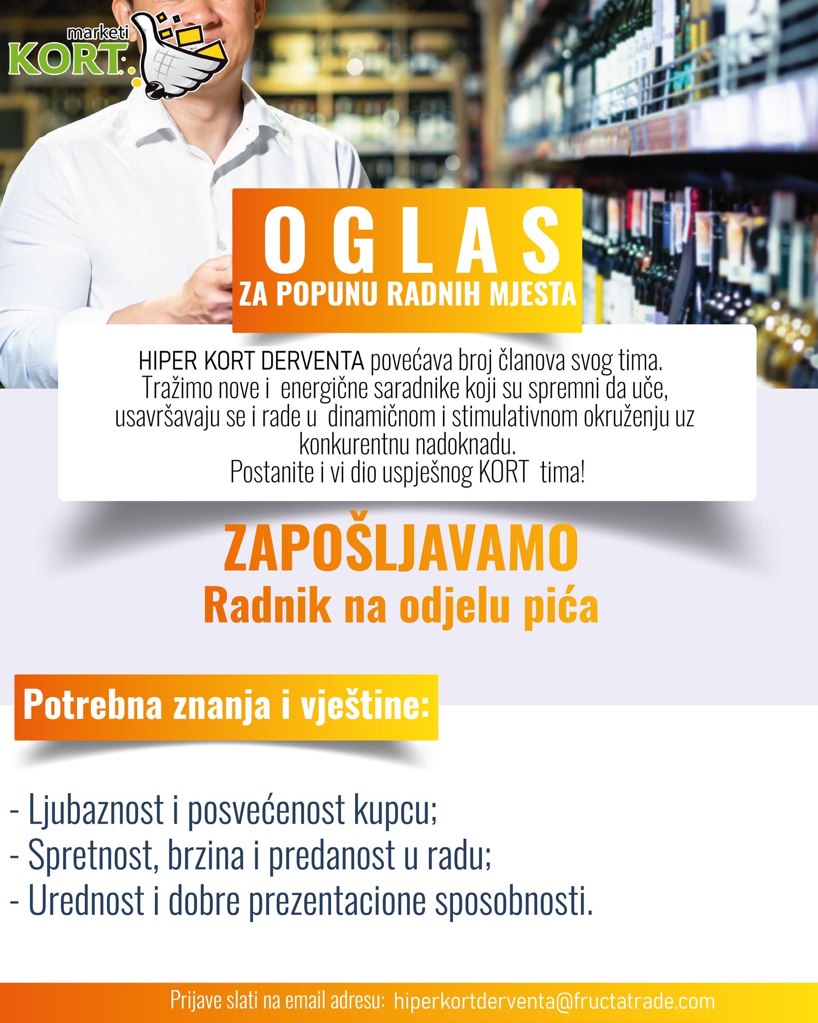 Radnik na odjelu pića (m/ž)