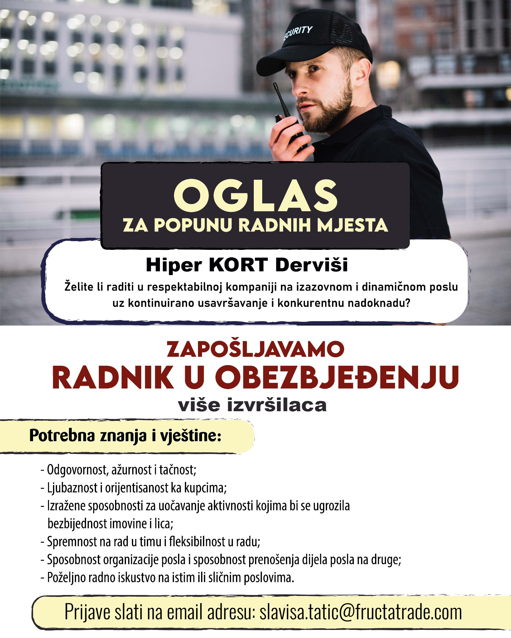 Radnik u obezbeđenju (m/ž)